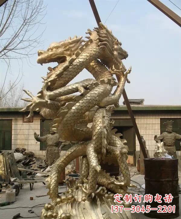 湖南双龙铜雕