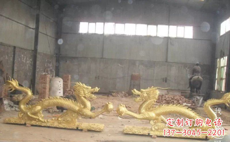 湖南双龙戏珠广场铜雕 (2)