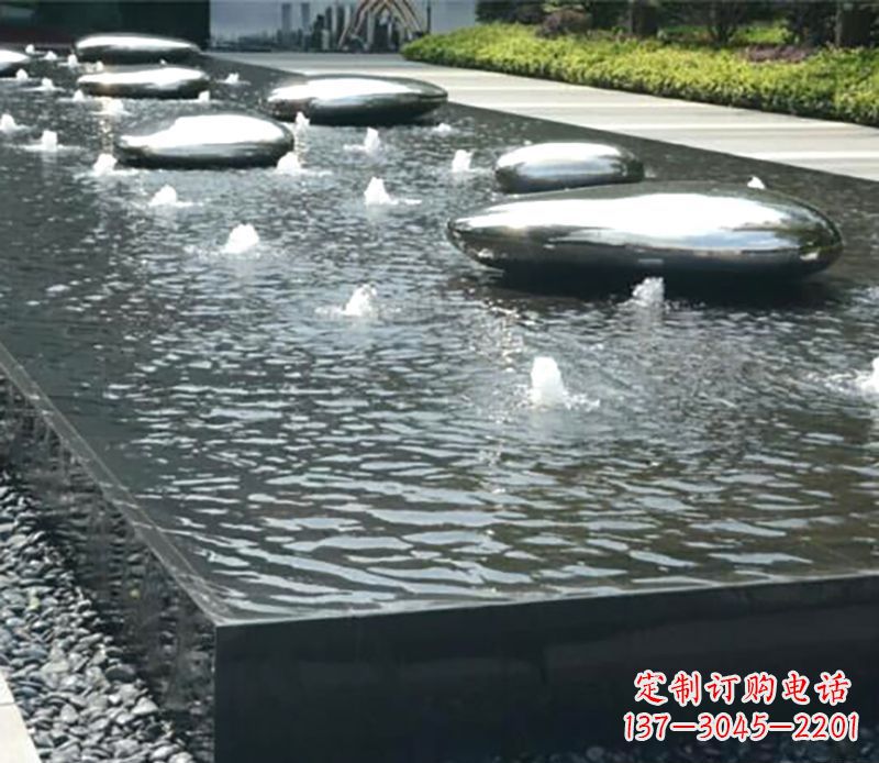 湖南水滴水池不锈钢雕塑