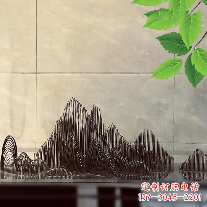 湖南水景水池不锈钢假山雕塑