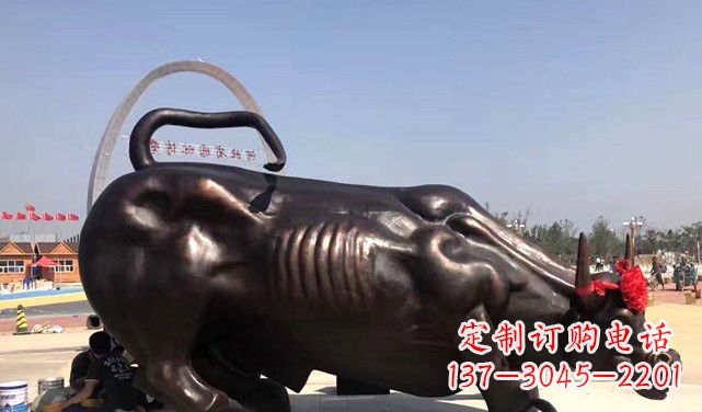 湖南水牛铜雕
