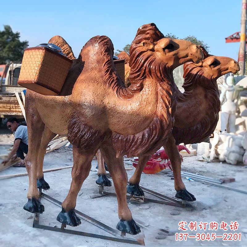 湖南丝绸之路仿真骆驼雕塑