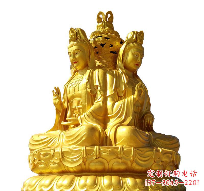 湖南四面观音菩萨铜像