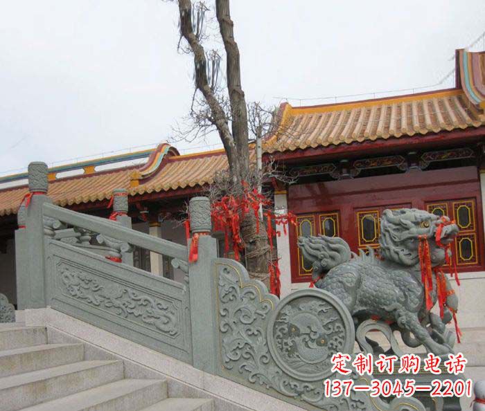 湖南寺庙景观仿古石栏板