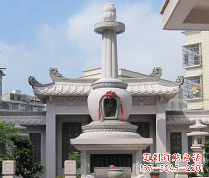 湖南寺庙景观舍利塔石雕 (4)