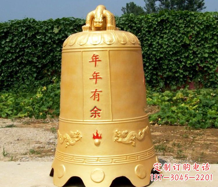 湖南寺庙铜钟雕塑 (2)