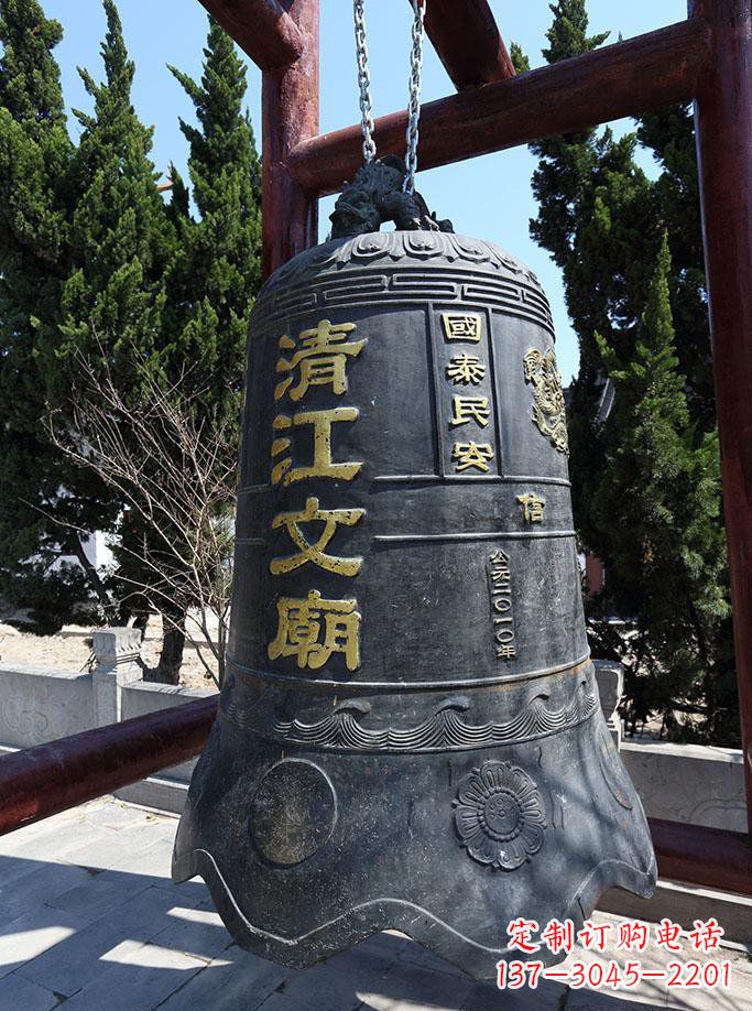 湖南寺庙铜钟雕塑 (5)