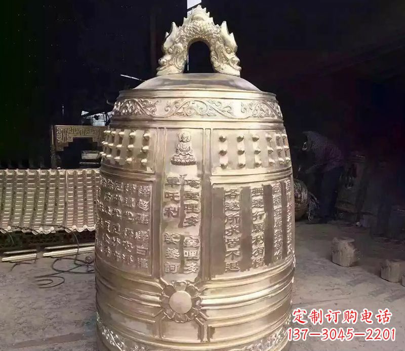 湖南寺庙铜钟雕塑 (3)