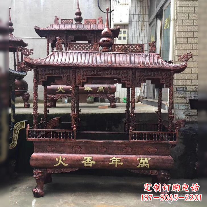 湖南寺庙香火香炉雕塑