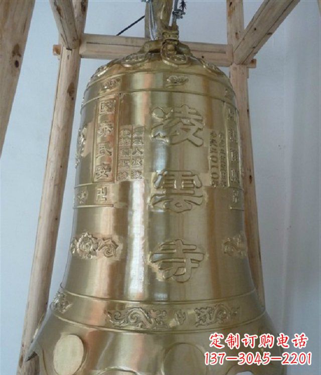 湖南寺庙铸铜钟雕塑 (2)