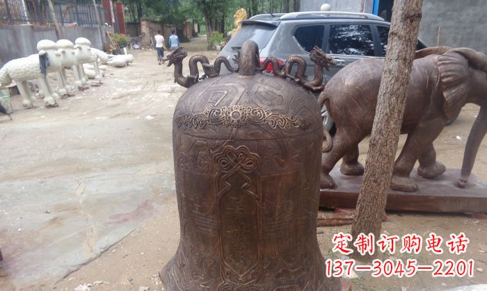 湖南寺庙铸铜钟铜雕 (3)