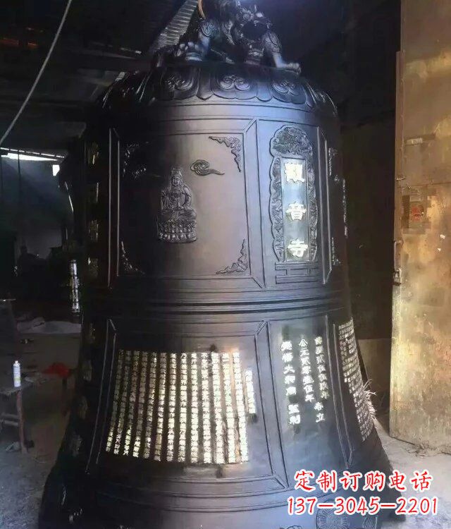 湖南寺庙铸铜钟铜雕_1