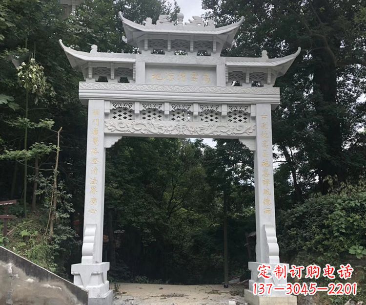 湖南寺院牌坊石雕