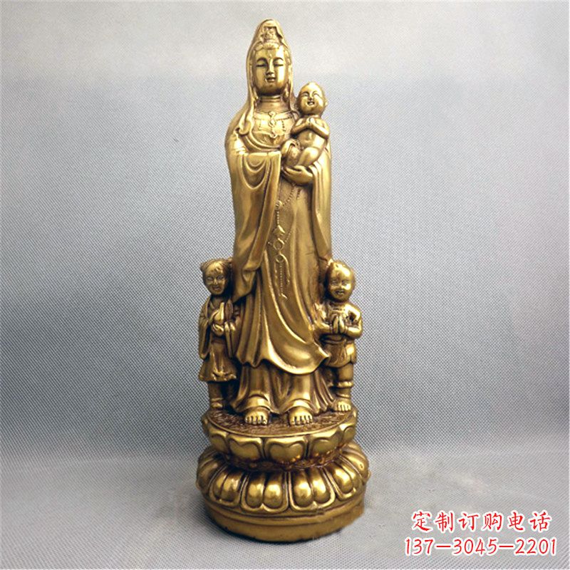 湖南送子观音纯铜雕塑