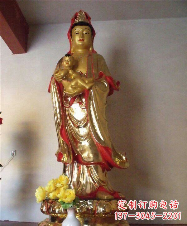 湖南送子观音铜雕 (2)