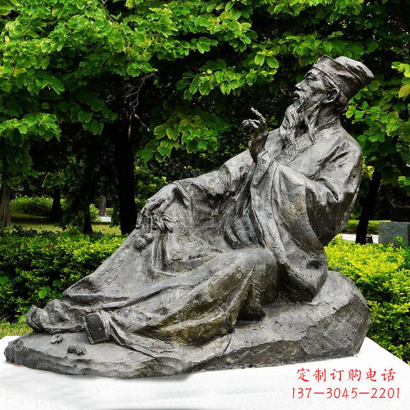 湖南苏轼雕像古代历史名人北宋著名文学家书画家铜雕