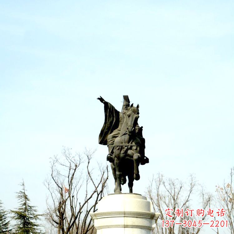 湖南隋文帝杨坚铜雕塑像