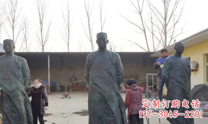 湖南陶行知人物铜雕 (3)