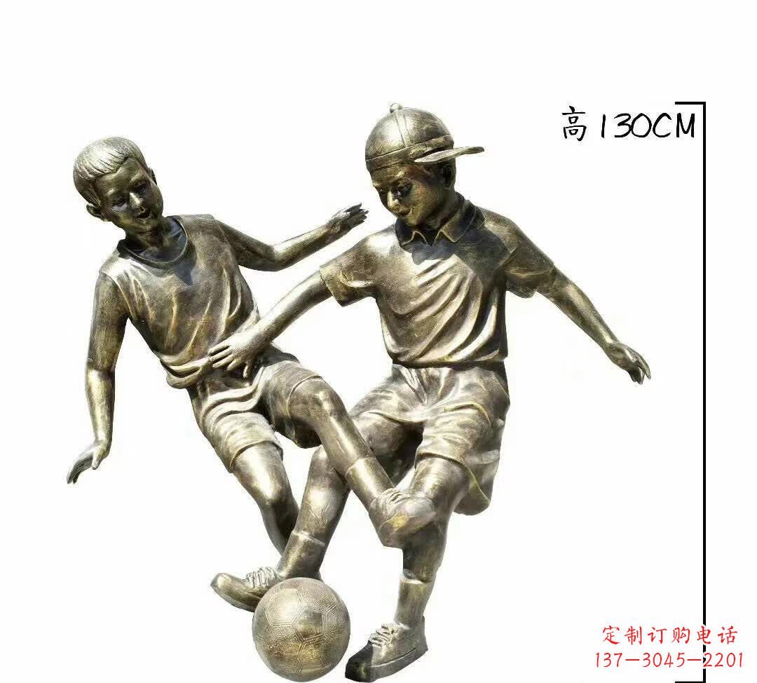 湖南踢足球人物铜雕112