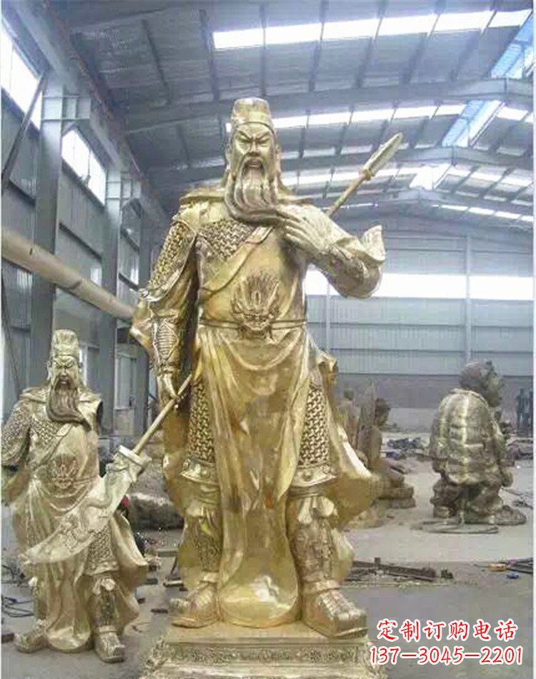 湖南提刀关公武财神雕塑