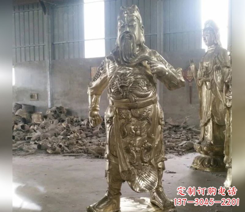 湖南提刀关公武财神铜雕