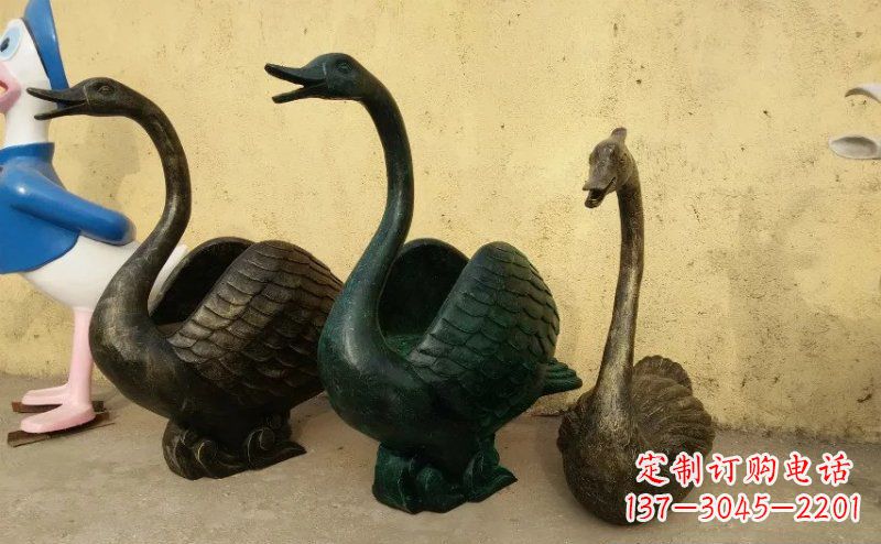 湖南天鹅动物铜雕 (3)