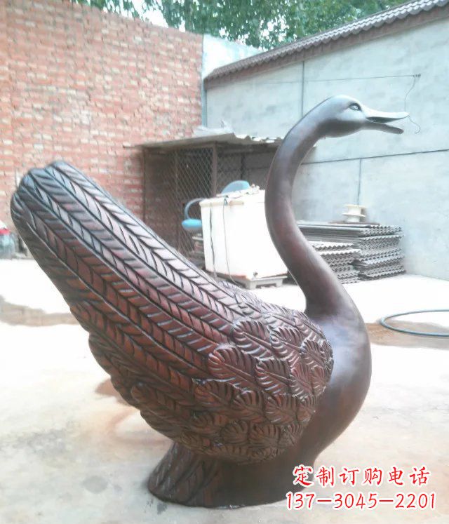 湖南天鹅公园天王动物铜雕