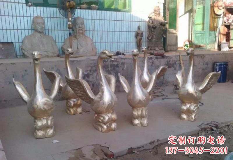 湖南天鹅喷泉雕塑