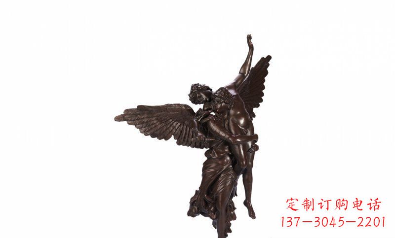 湖南天使玻璃钢仿铜人物雕塑