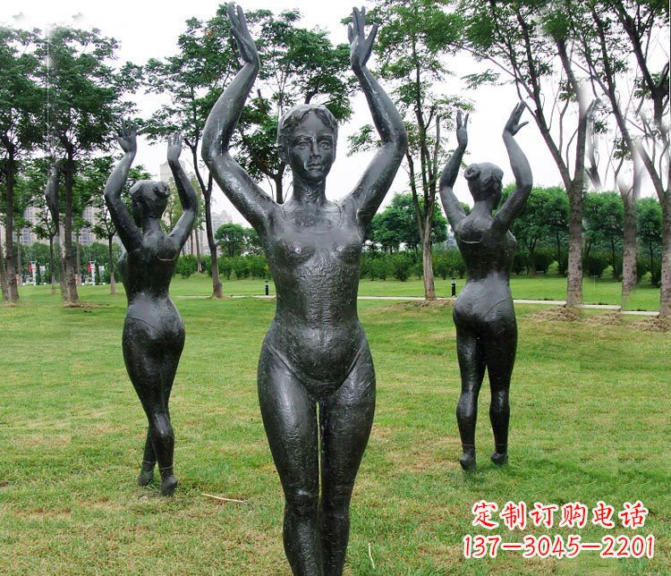 湖南跳芭蕾舞的女孩铜雕