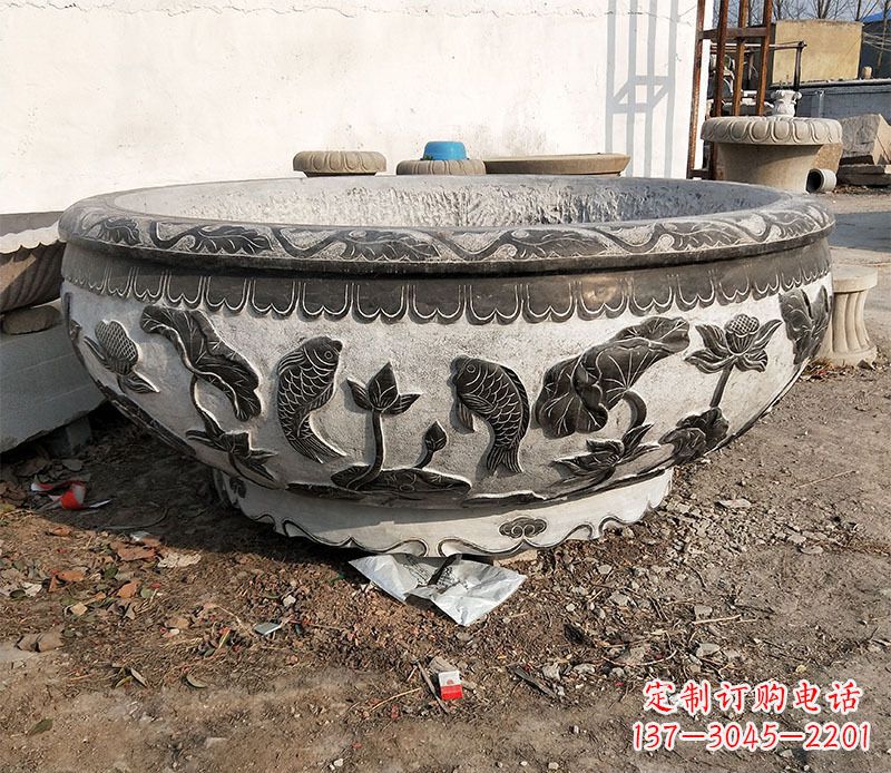 湖南庭院水缸景观石雕