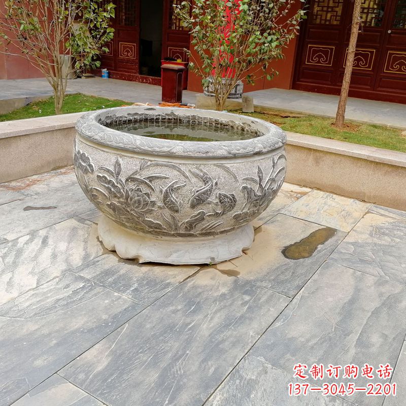 湖南庭院水缸石雕