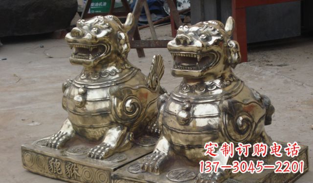 湖南庭院招财貔貅动物铜雕