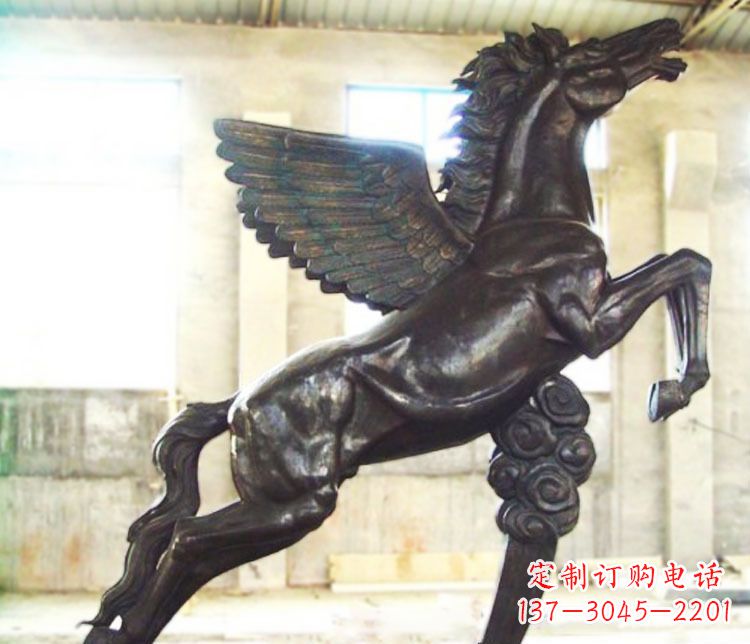 湖南铜雕奔跑飞马雕塑