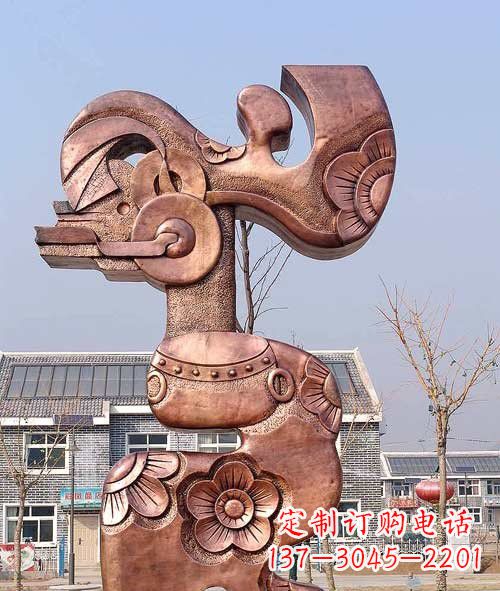 湖南铜雕抽象皮影戏人物