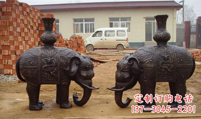 湖南铜雕大象公园动物雕塑