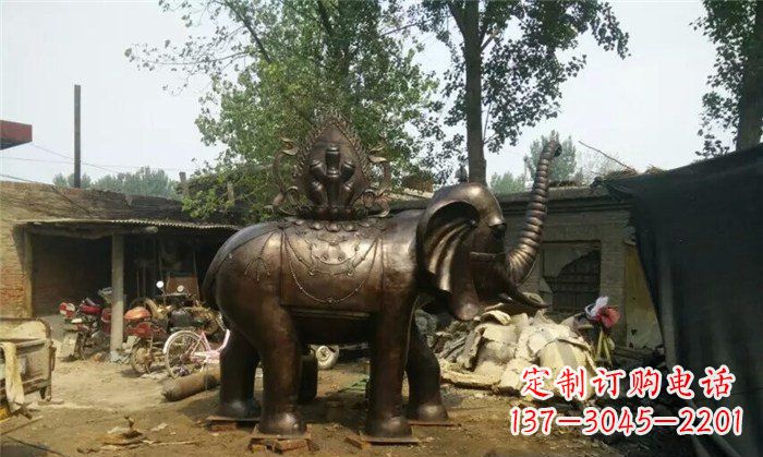 湖南铜雕大象平安吉祥公园动物雕塑