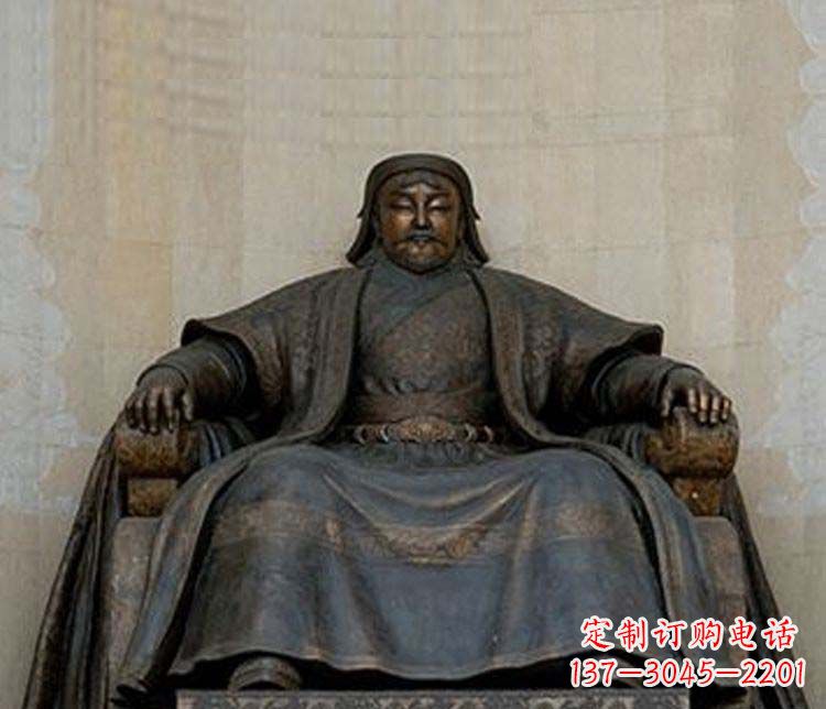 湖南铜雕大型成吉思汗雕塑