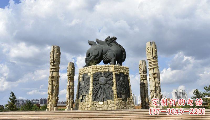 湖南铜雕大型骆驼广场动物雕塑