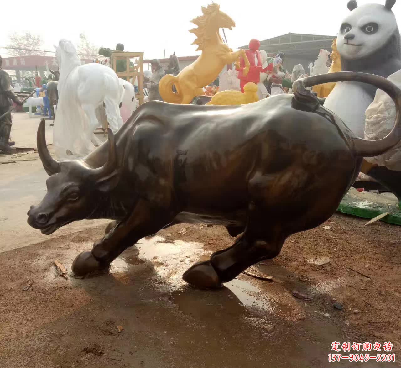 湖南铜雕动物牛