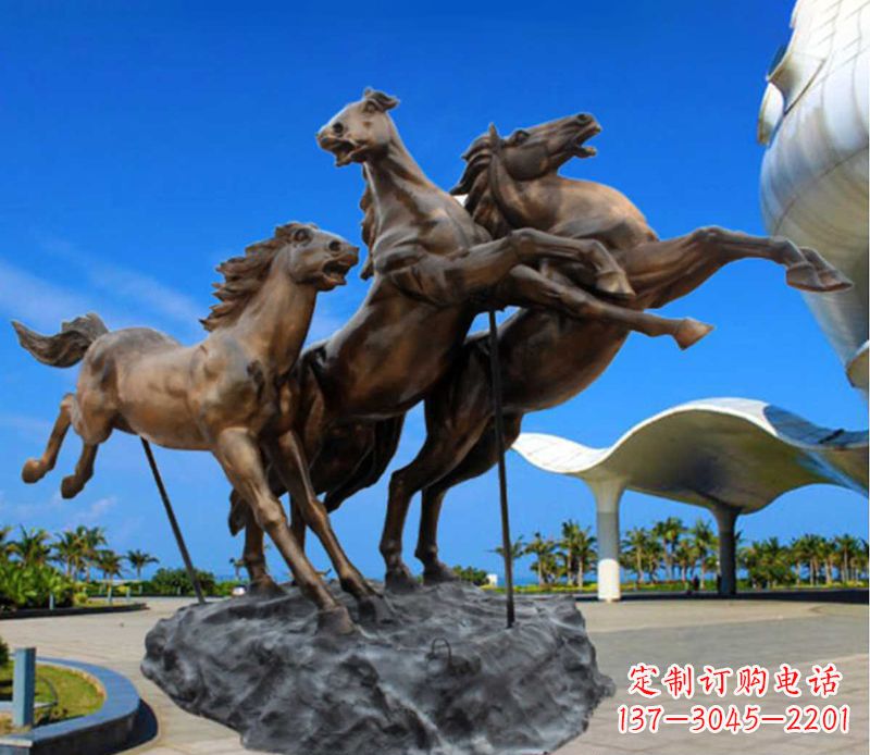 湖南铜雕飞马广场动物雕塑