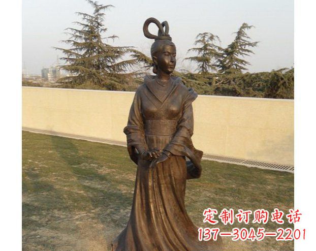湖南铜雕古代美女人物雕塑