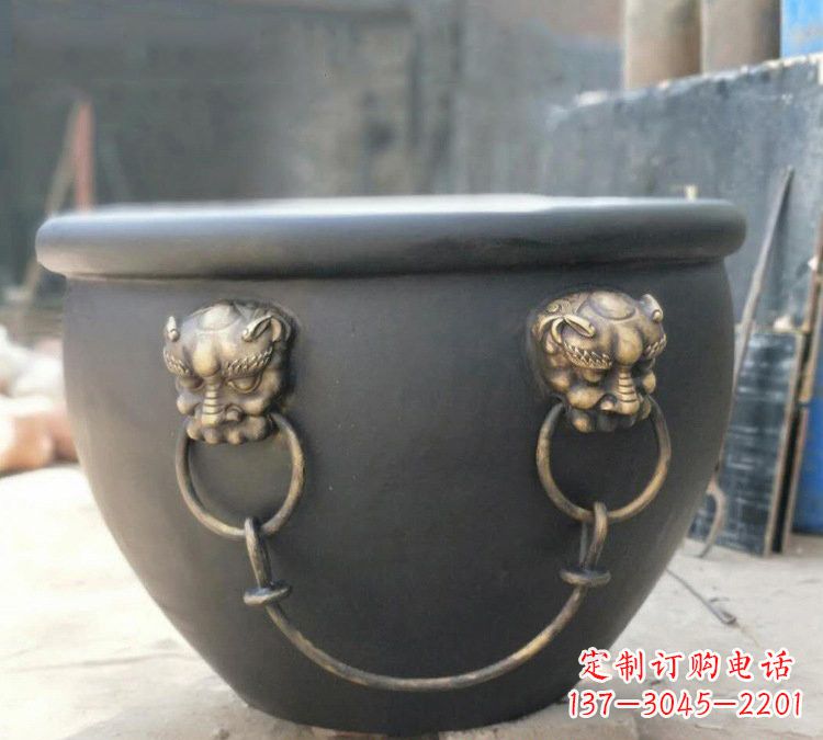 湖南铜雕故宫水缸