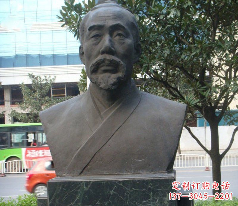 湖南铜雕管仲名人雕塑肖像