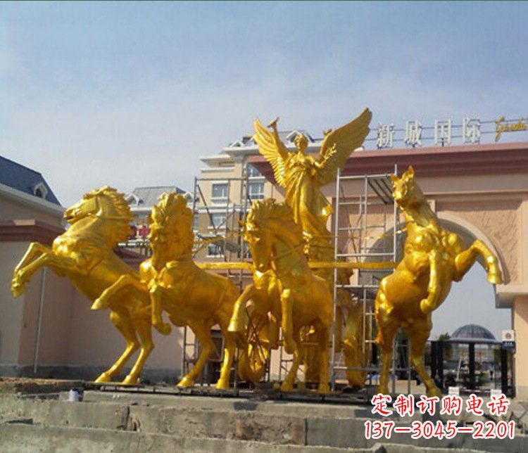 湖南铜雕广场阿波罗战马雕塑