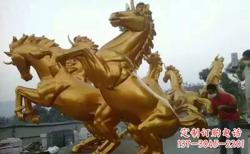 湖南铜雕广场飞马雕塑