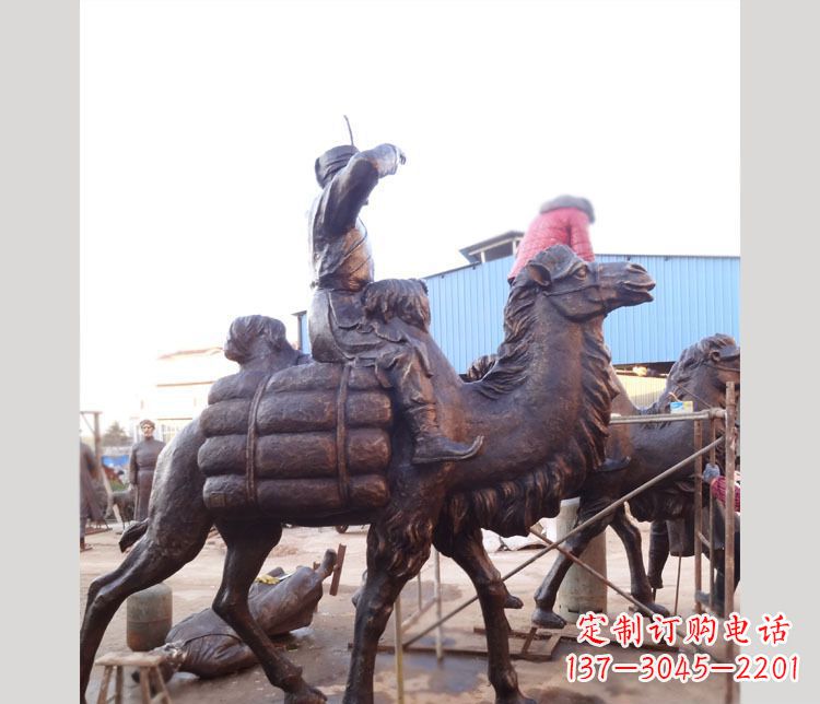 湖南铜雕广场骑骆驼雕塑