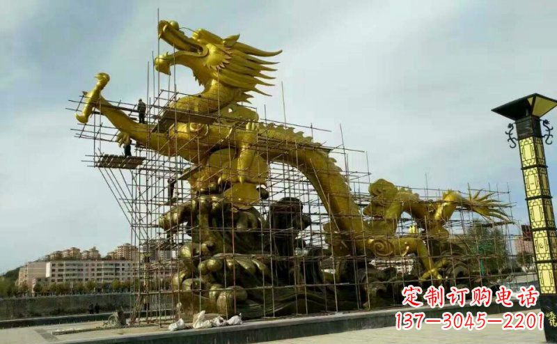 湖南铜雕广场神龙景观摆件