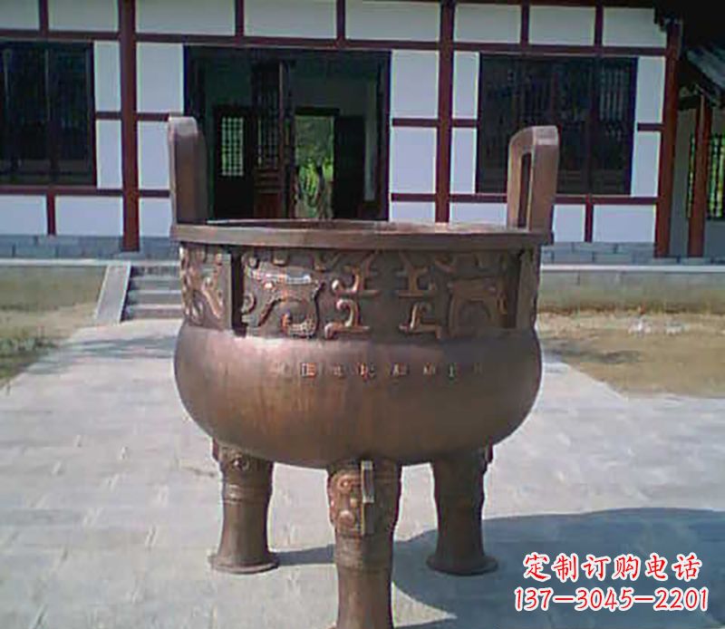 湖南铜雕广场圆形香炉
