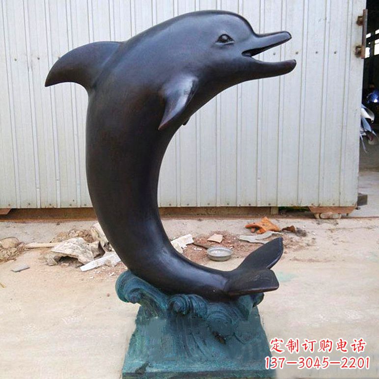 湖南铜雕海豚雕塑